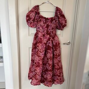 Flying Tomato floral dress with puff sleeves